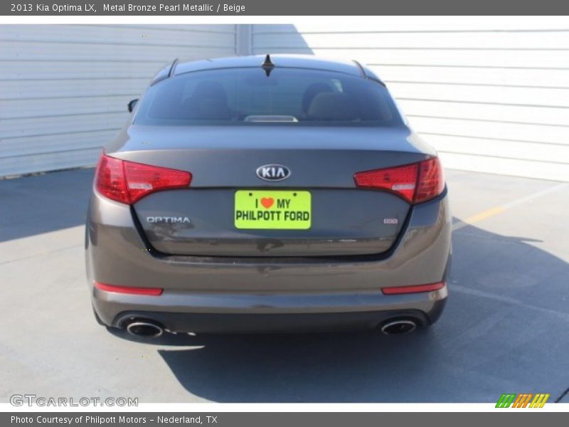 Metal Bronze Pearl Metallic / Beige 2013 Kia Optima LX