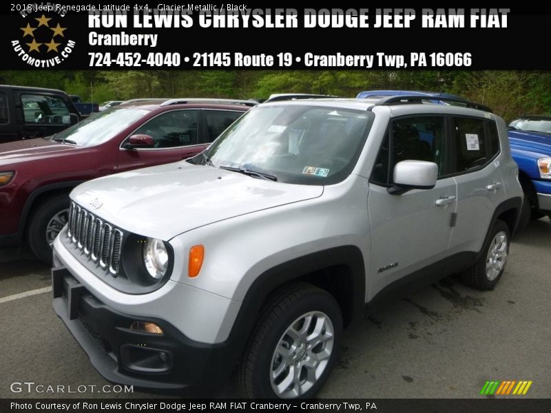 Glacier Metallic / Black 2018 Jeep Renegade Latitude 4x4