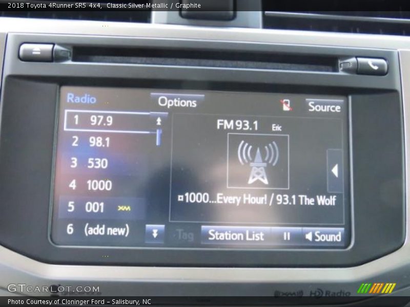 Classic Silver Metallic / Graphite 2018 Toyota 4Runner SR5 4x4