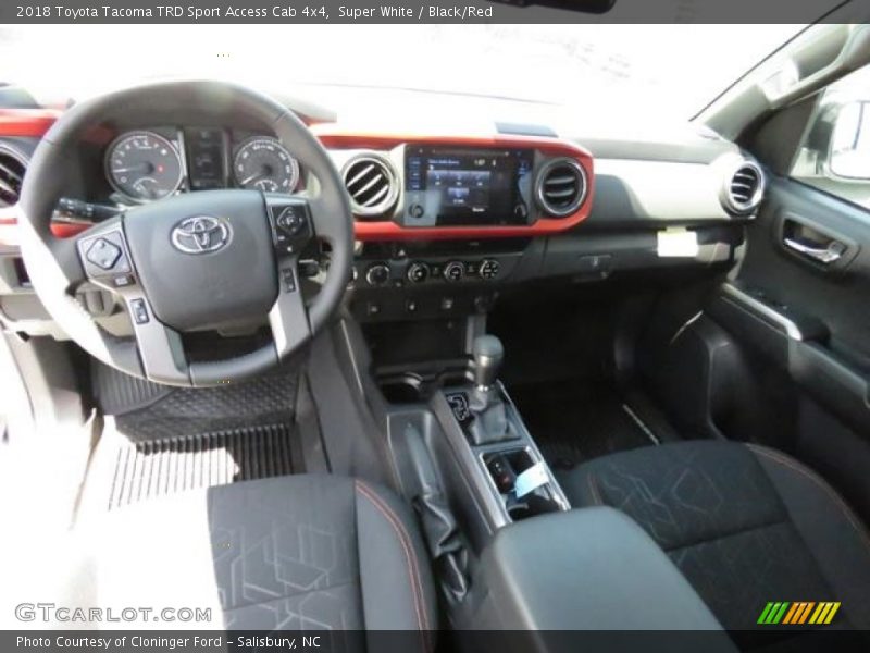 Super White / Black/Red 2018 Toyota Tacoma TRD Sport Access Cab 4x4