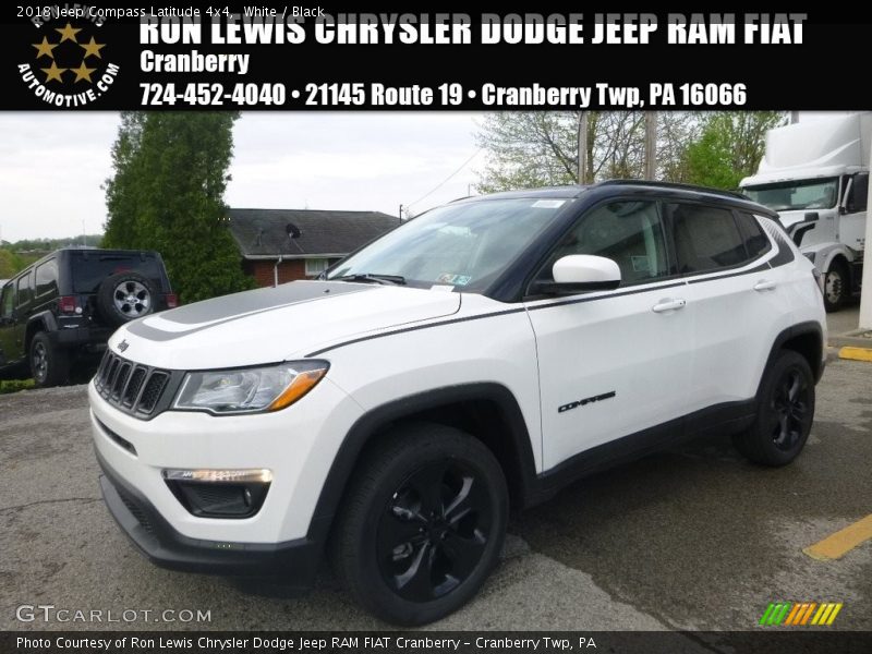 White / Black 2018 Jeep Compass Latitude 4x4