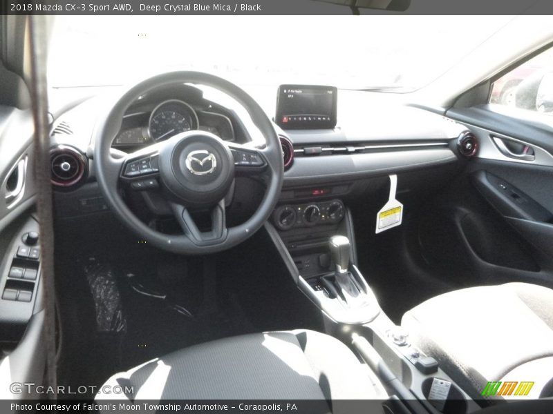 Deep Crystal Blue Mica / Black 2018 Mazda CX-3 Sport AWD