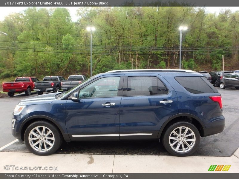 Blue Jeans / Ebony Black 2017 Ford Explorer Limited 4WD