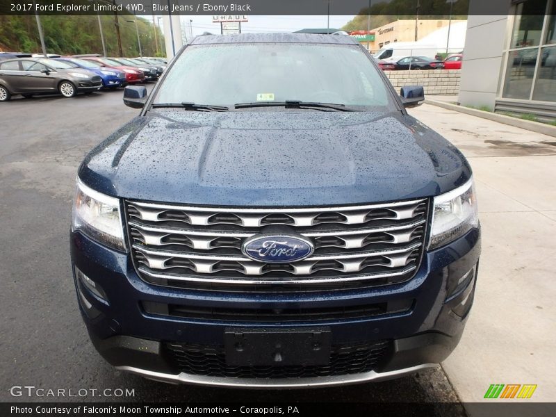 Blue Jeans / Ebony Black 2017 Ford Explorer Limited 4WD
