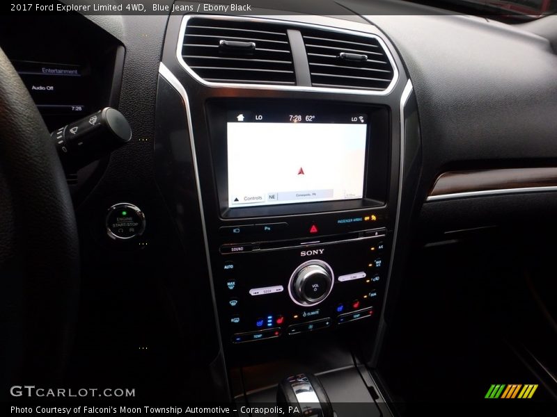 Blue Jeans / Ebony Black 2017 Ford Explorer Limited 4WD