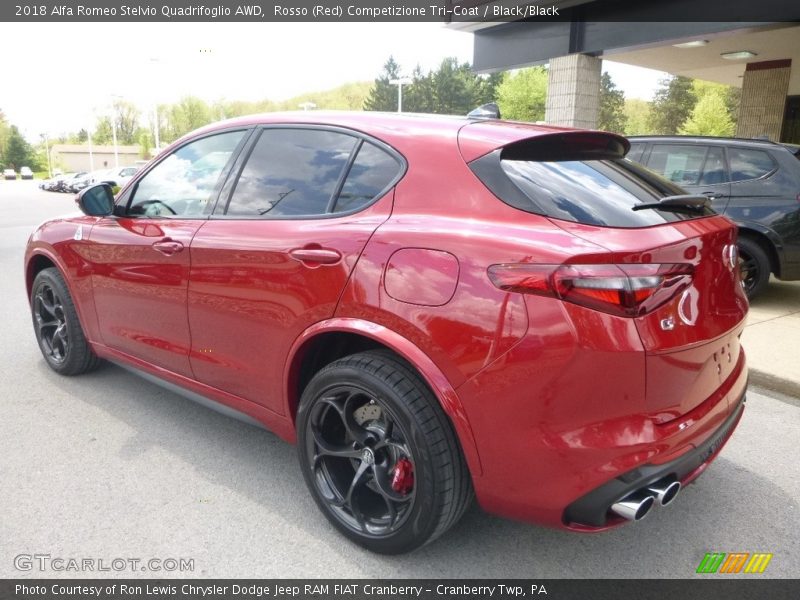Rosso (Red) Competizione Tri-Coat / Black/Black 2018 Alfa Romeo Stelvio Quadrifoglio AWD