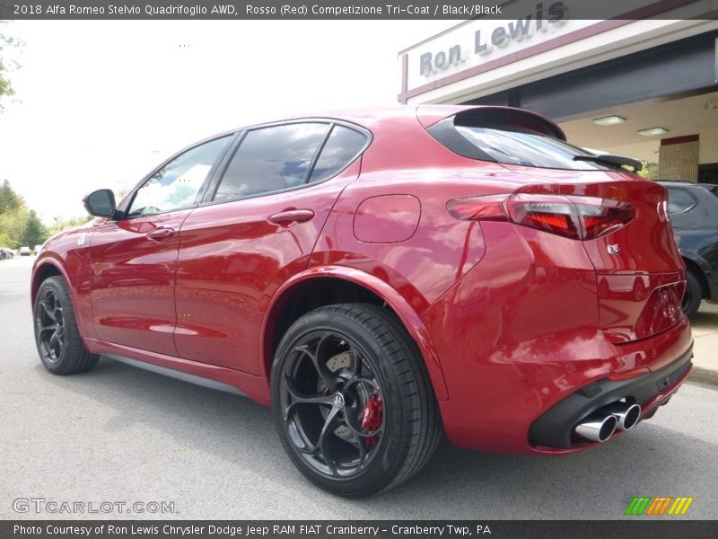 Rosso (Red) Competizione Tri-Coat / Black/Black 2018 Alfa Romeo Stelvio Quadrifoglio AWD