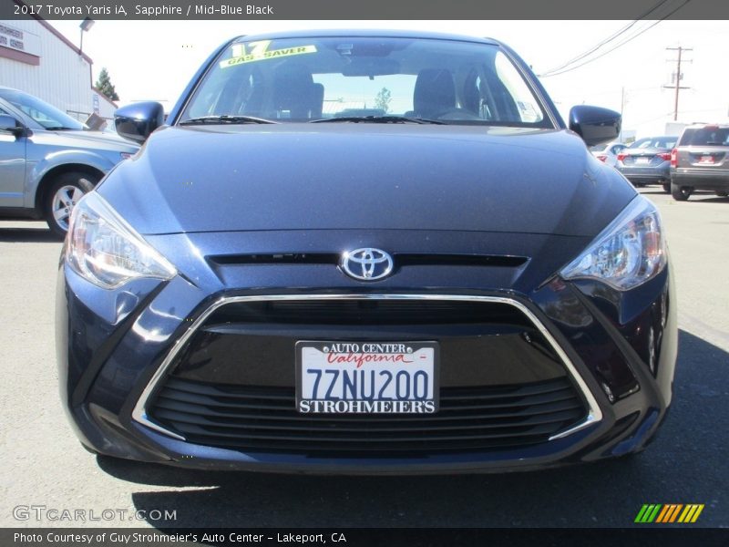 Sapphire / Mid-Blue Black 2017 Toyota Yaris iA