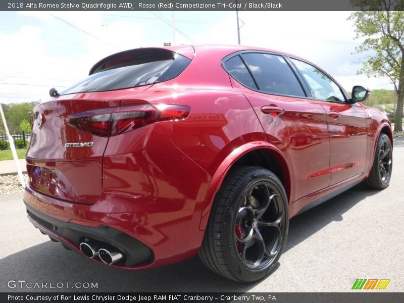 Rosso (Red) Competizione Tri-Coat / Black/Black 2018 Alfa Romeo Stelvio Quadrifoglio AWD