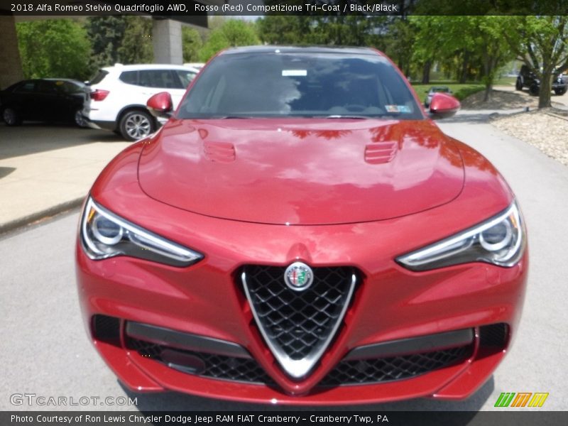 Rosso (Red) Competizione Tri-Coat / Black/Black 2018 Alfa Romeo Stelvio Quadrifoglio AWD