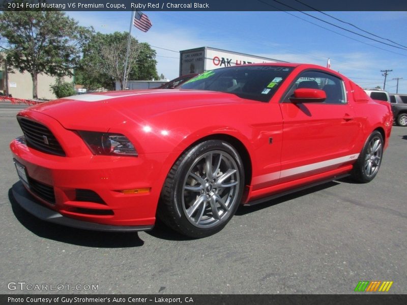 Ruby Red / Charcoal Black 2014 Ford Mustang V6 Premium Coupe