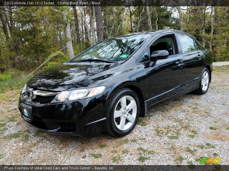 Crystal Black Pearl / Black 2010 Honda Civic LX-S Sedan