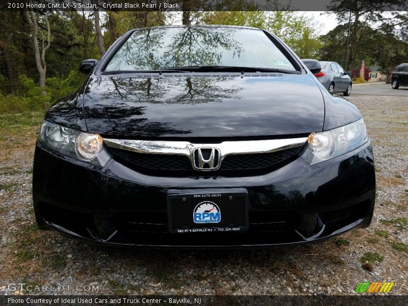 Crystal Black Pearl / Black 2010 Honda Civic LX-S Sedan