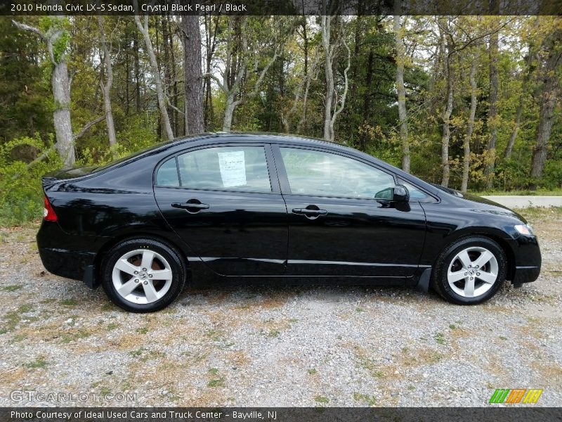 Crystal Black Pearl / Black 2010 Honda Civic LX-S Sedan
