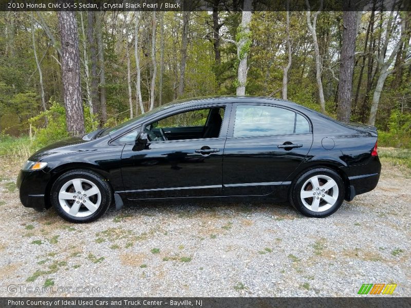 Crystal Black Pearl / Black 2010 Honda Civic LX-S Sedan