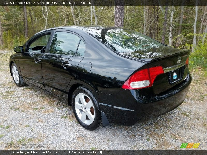 Crystal Black Pearl / Black 2010 Honda Civic LX-S Sedan