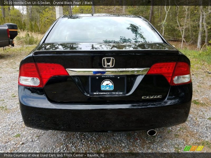 Crystal Black Pearl / Black 2010 Honda Civic LX-S Sedan