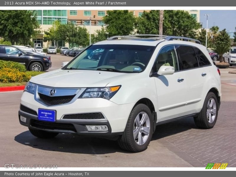 Aspen White Pearl / Parchment 2013 Acura MDX SH-AWD Technology