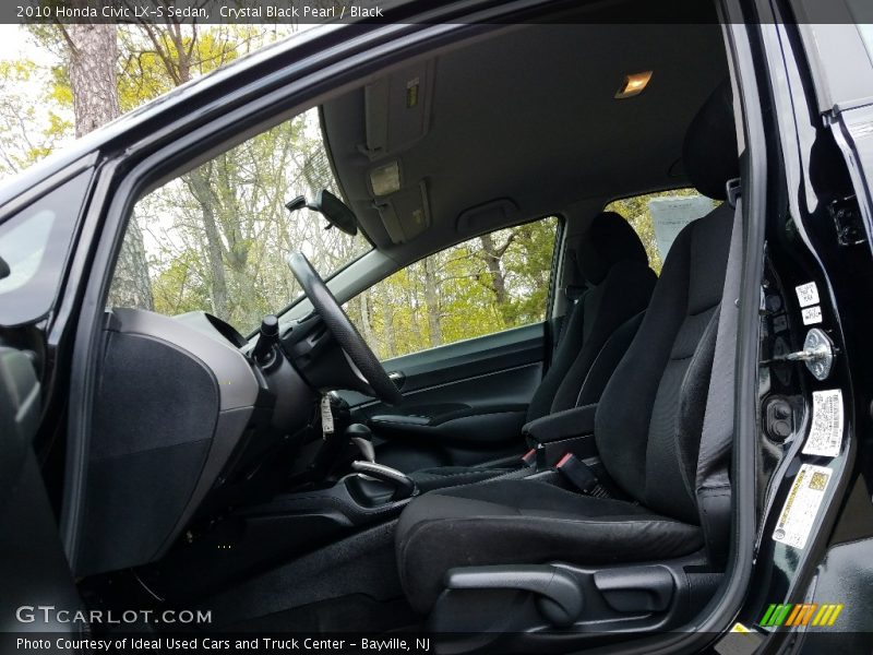 Crystal Black Pearl / Black 2010 Honda Civic LX-S Sedan