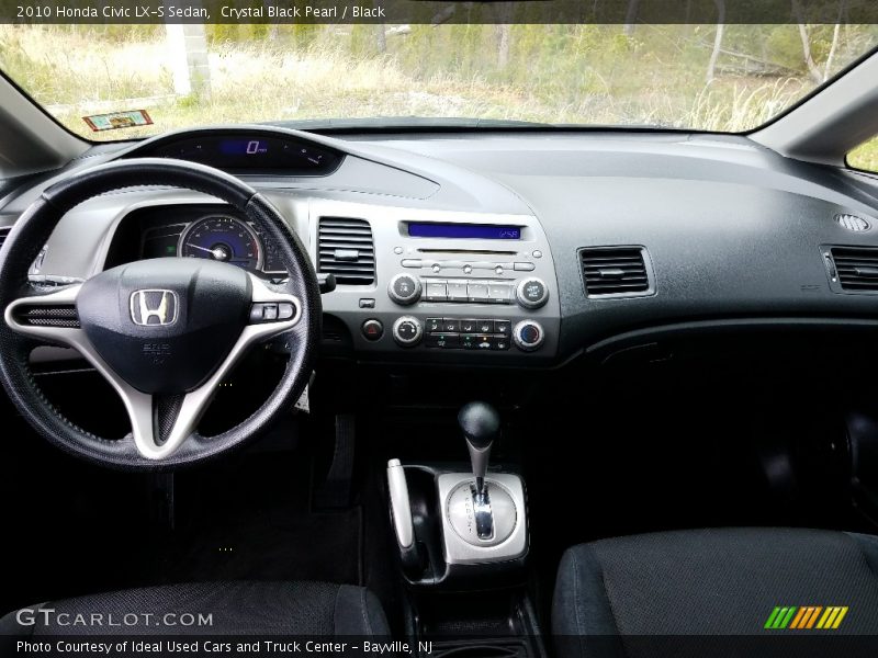 Crystal Black Pearl / Black 2010 Honda Civic LX-S Sedan