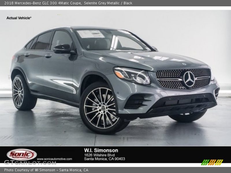 Selenite Grey Metallic / Black 2018 Mercedes-Benz GLC 300 4Matic Coupe