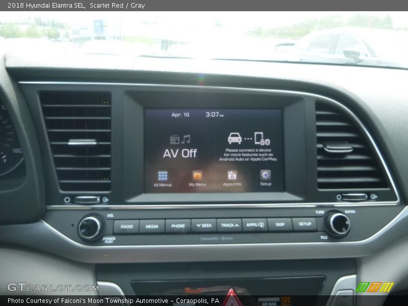Scarlet Red / Gray 2018 Hyundai Elantra SEL