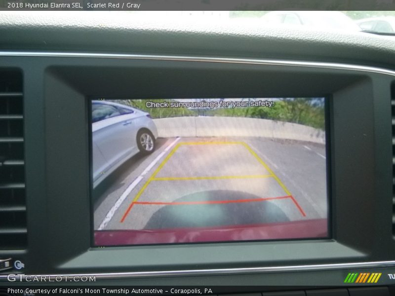 Scarlet Red / Gray 2018 Hyundai Elantra SEL
