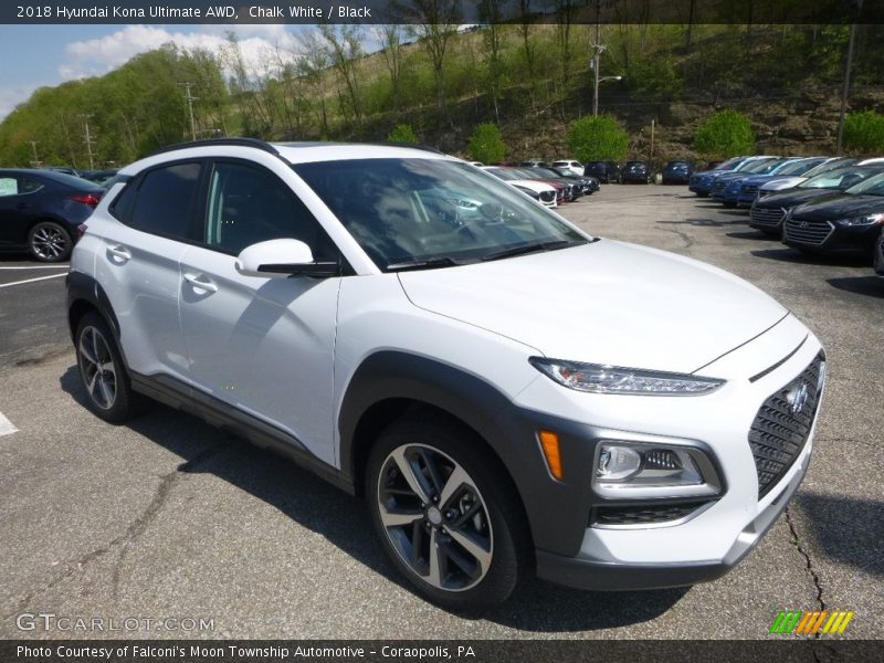 Chalk White / Black 2018 Hyundai Kona Ultimate AWD