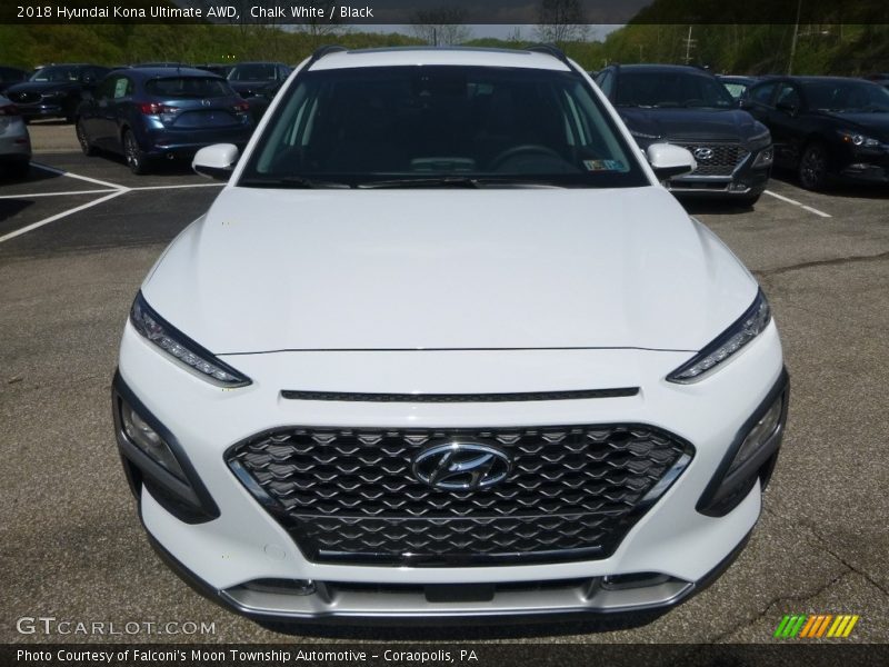 Chalk White / Black 2018 Hyundai Kona Ultimate AWD