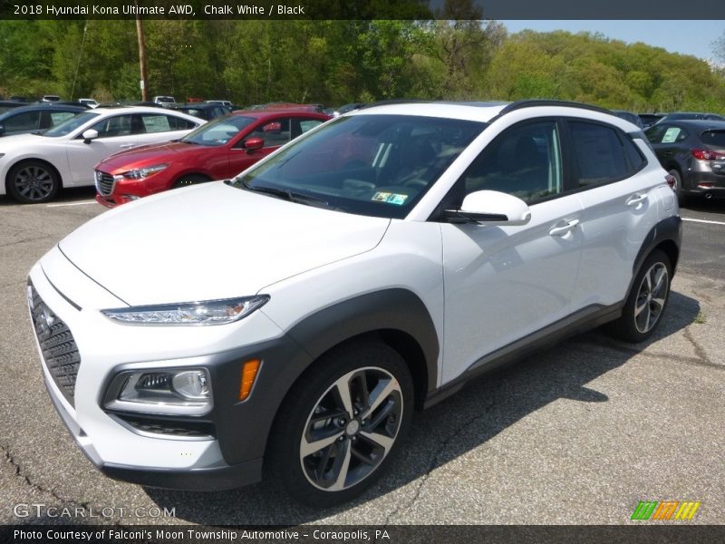 Chalk White / Black 2018 Hyundai Kona Ultimate AWD
