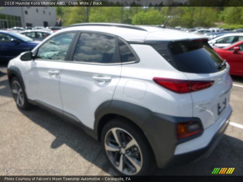 Chalk White / Black 2018 Hyundai Kona Ultimate AWD