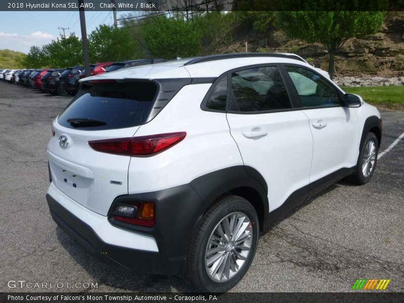 Chalk White / Black 2018 Hyundai Kona SEL AWD