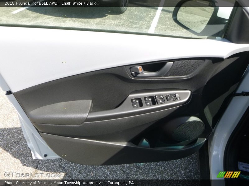 Chalk White / Black 2018 Hyundai Kona SEL AWD