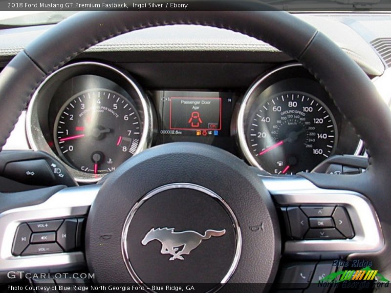 Ingot Silver / Ebony 2018 Ford Mustang GT Premium Fastback