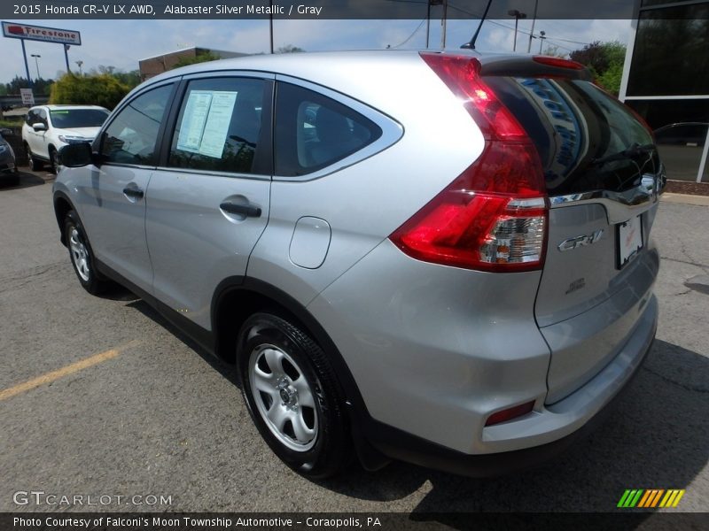 Alabaster Silver Metallic / Gray 2015 Honda CR-V LX AWD