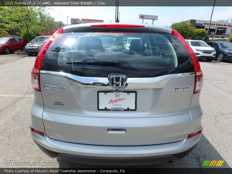 Alabaster Silver Metallic / Gray 2015 Honda CR-V LX AWD