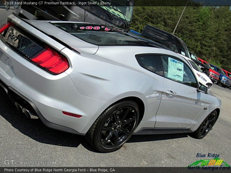 Ingot Silver / Ebony 2018 Ford Mustang GT Premium Fastback