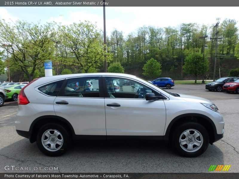 Alabaster Silver Metallic / Gray 2015 Honda CR-V LX AWD