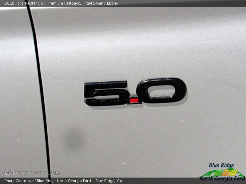 Ingot Silver / Ebony 2018 Ford Mustang GT Premium Fastback