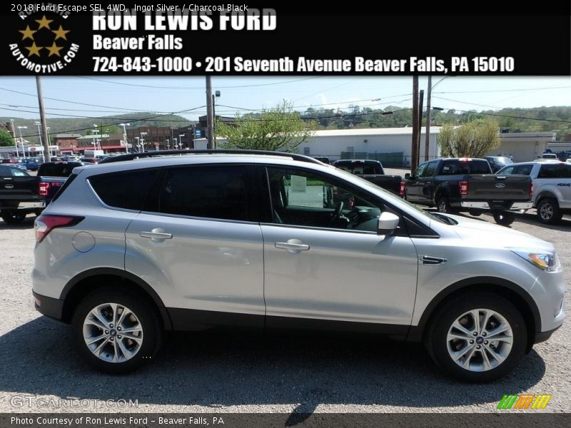 Ingot Silver / Charcoal Black 2018 Ford Escape SEL 4WD