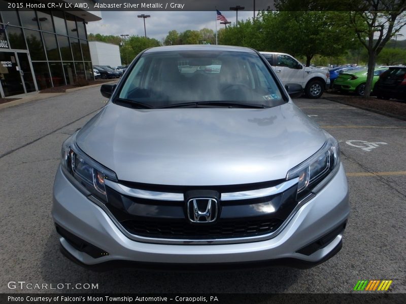 Alabaster Silver Metallic / Gray 2015 Honda CR-V LX AWD