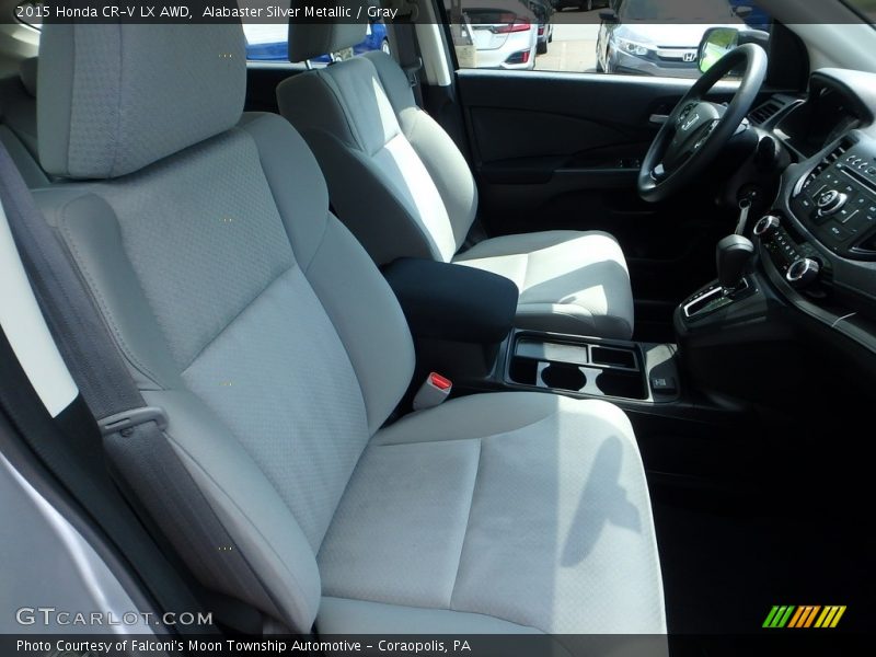 Alabaster Silver Metallic / Gray 2015 Honda CR-V LX AWD