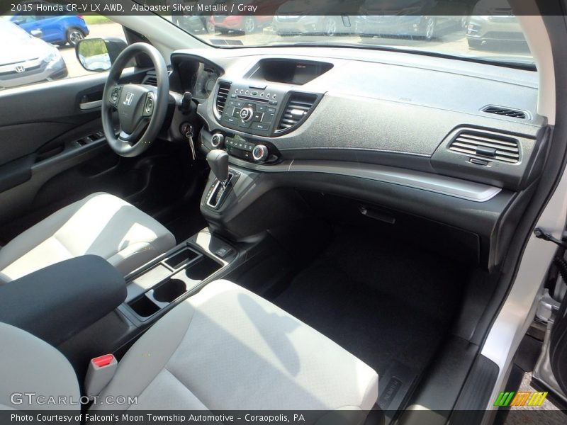 Alabaster Silver Metallic / Gray 2015 Honda CR-V LX AWD