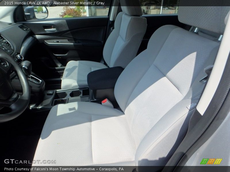 Alabaster Silver Metallic / Gray 2015 Honda CR-V LX AWD