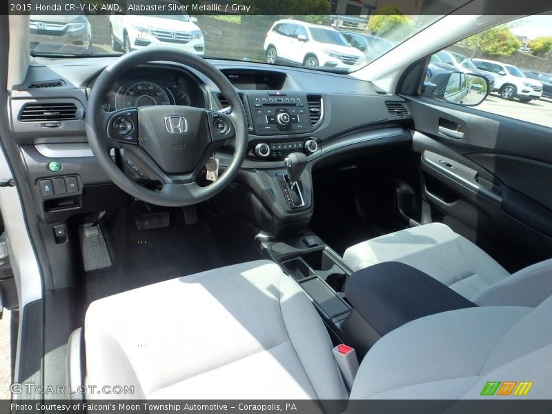 Alabaster Silver Metallic / Gray 2015 Honda CR-V LX AWD