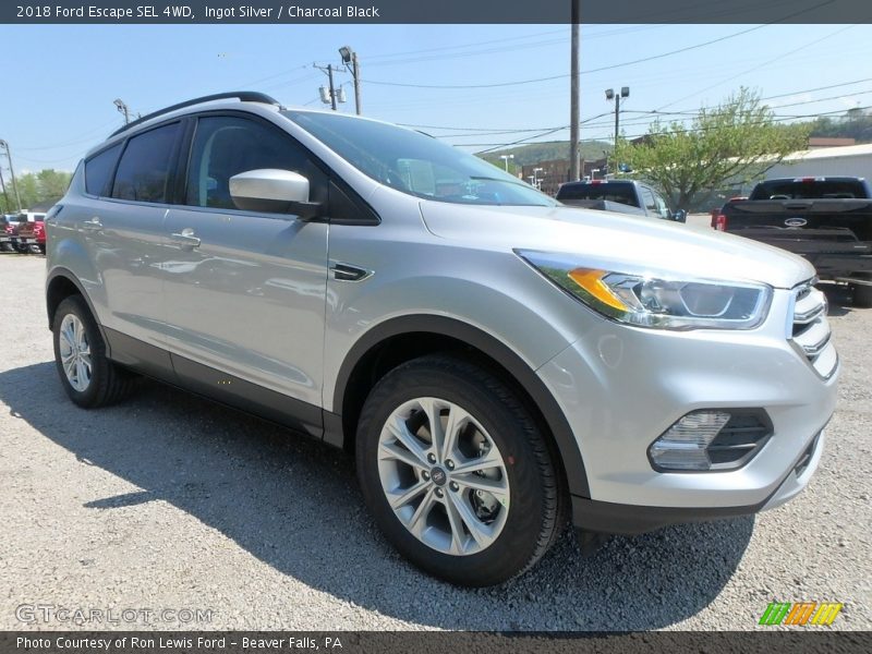 Ingot Silver / Charcoal Black 2018 Ford Escape SEL 4WD