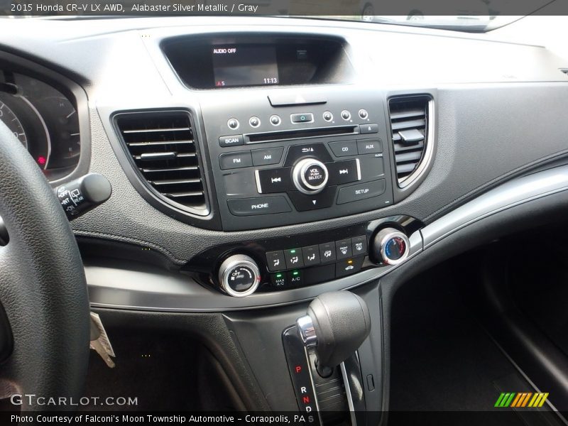 Alabaster Silver Metallic / Gray 2015 Honda CR-V LX AWD