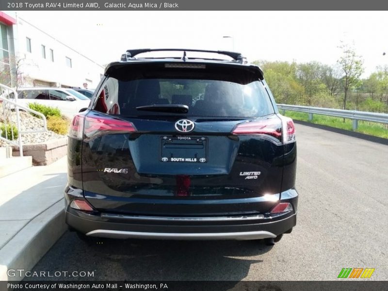 Galactic Aqua Mica / Black 2018 Toyota RAV4 Limited AWD