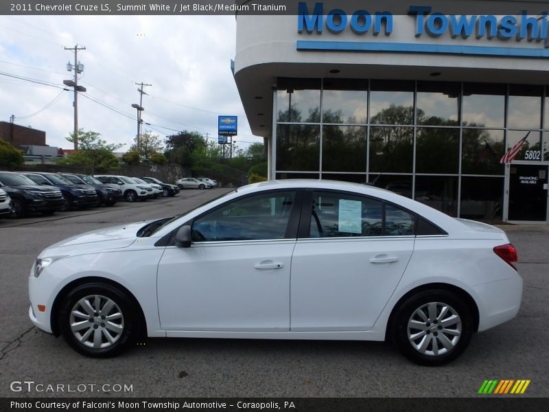 Summit White / Jet Black/Medium Titanium 2011 Chevrolet Cruze LS