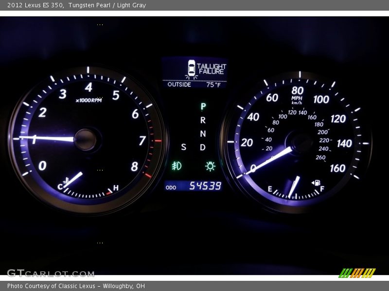 Tungsten Pearl / Light Gray 2012 Lexus ES 350